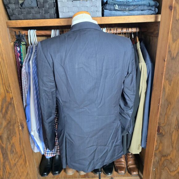 Canali Men's Virgin Wool Navy Blazer 42R - Picture 2 of 15